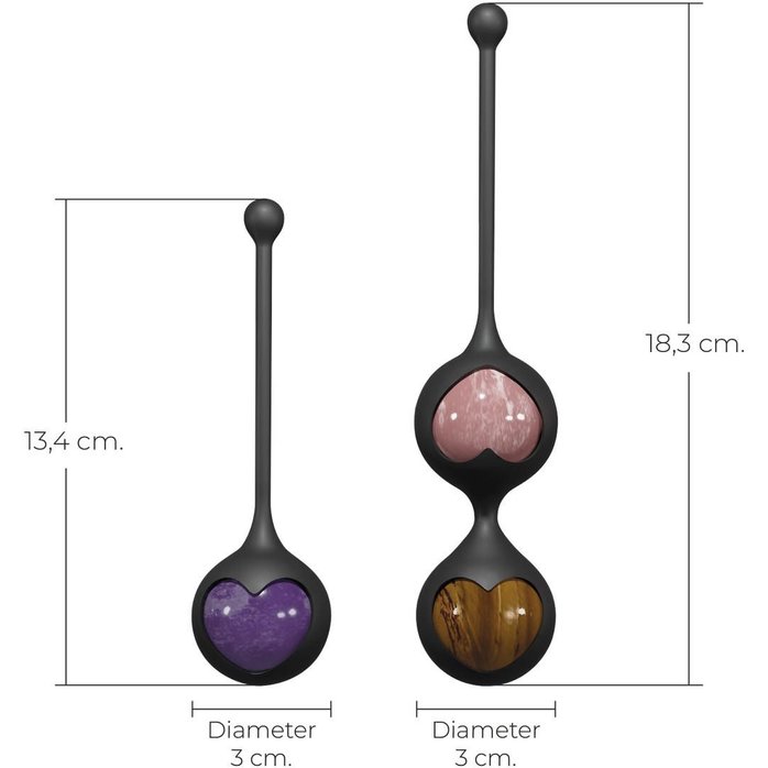 Комплект вагинальных шариков Harmony Stones. Фотография 2.