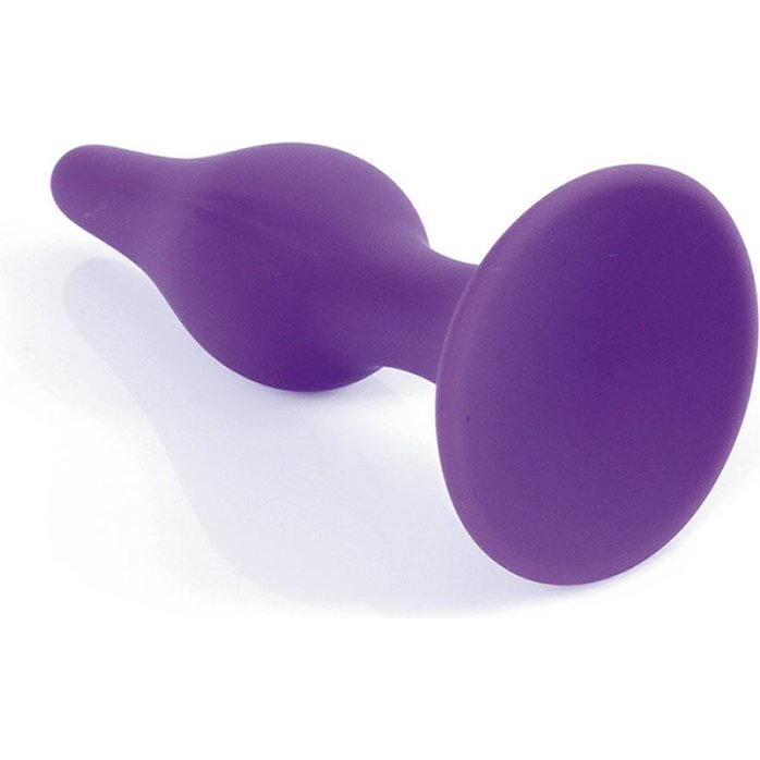 Фиолетовая анальная втулка Silcone Purple Plug Small - 10 см. Фотография 3.