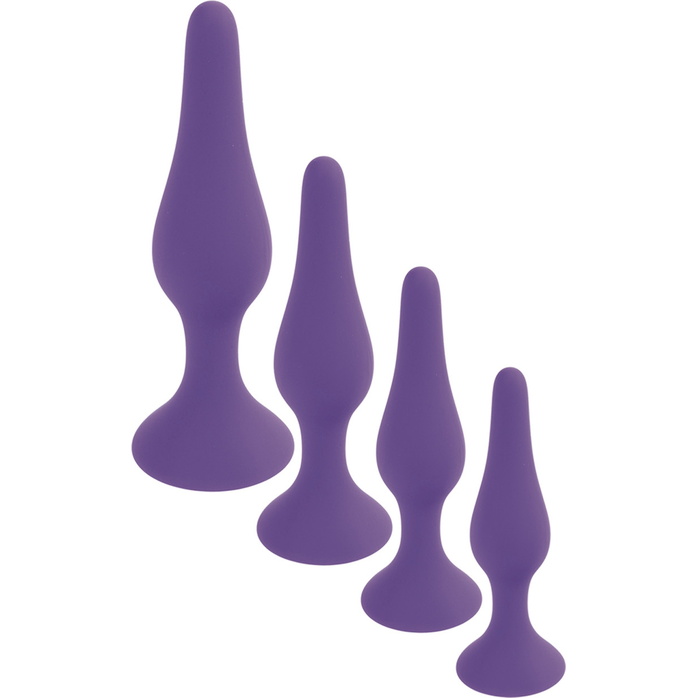 Фиолетовая анальная втулка Silcone Purple Plug Small - 10 см. Фотография 4.