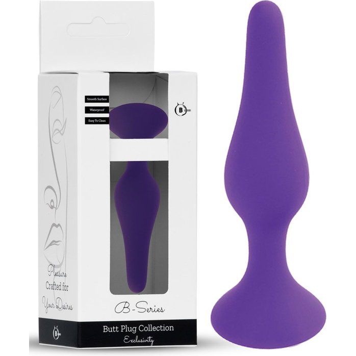 Фиолетовая анальная втулка Silcone Purple Plug Medium - 11 см. Фотография 2.