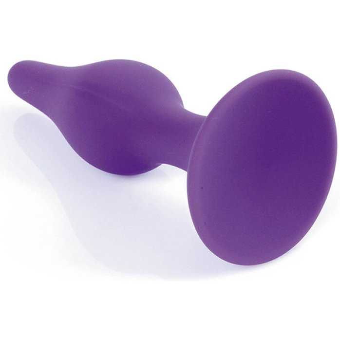 Фиолетовая анальная втулка Silcone Purple Plug Medium - 11 см. Фотография 3.