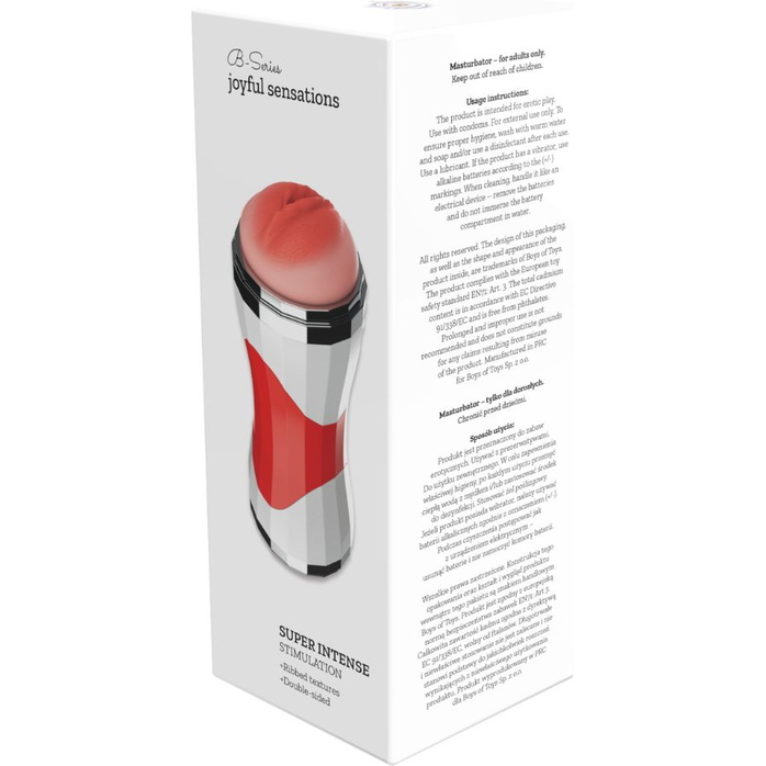 Двусторонний мастурбатор в колбе Power Grip Cup - вагина и ротик. Фотография 4.