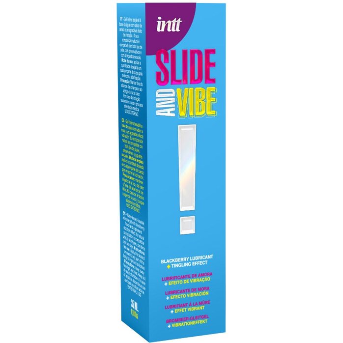 Лубрикант на водной основе Slide And Vibe с легким покалыванием и ароматом ежевики - 35 мл. Фотография 2.