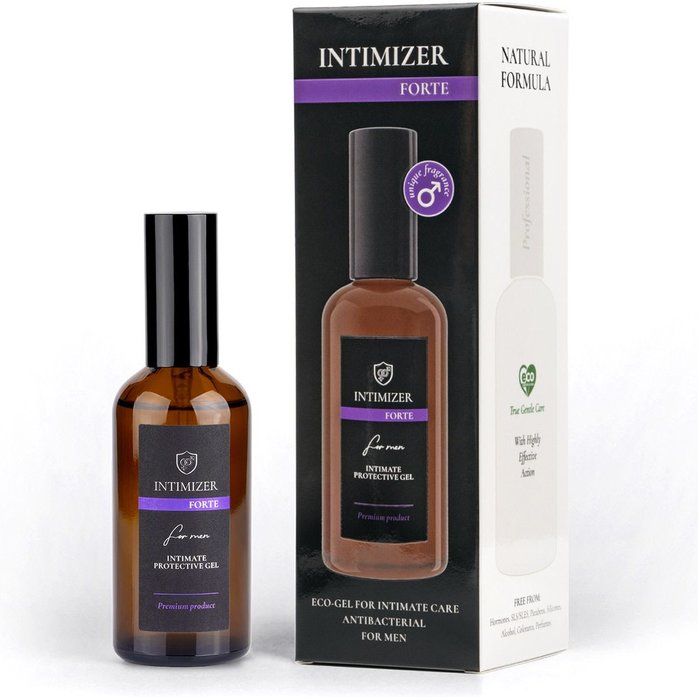 Мужской антибактериальный эко-гель для интимного ухода Intimizer Forte - 100 мл. Фотография 2.