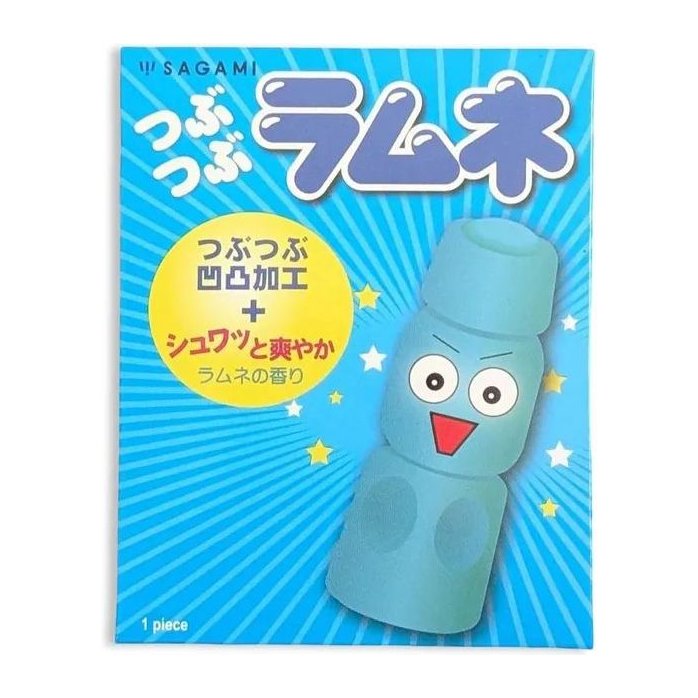 Презерватив Sagami Studded Lemonade с ароматом лимонада - 1 шт