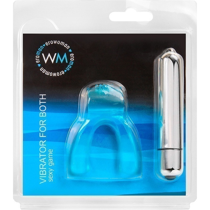 Голубая капа с вибропулей для оральных ласк - EROWOMAN-EROMAN. Фотография 3.