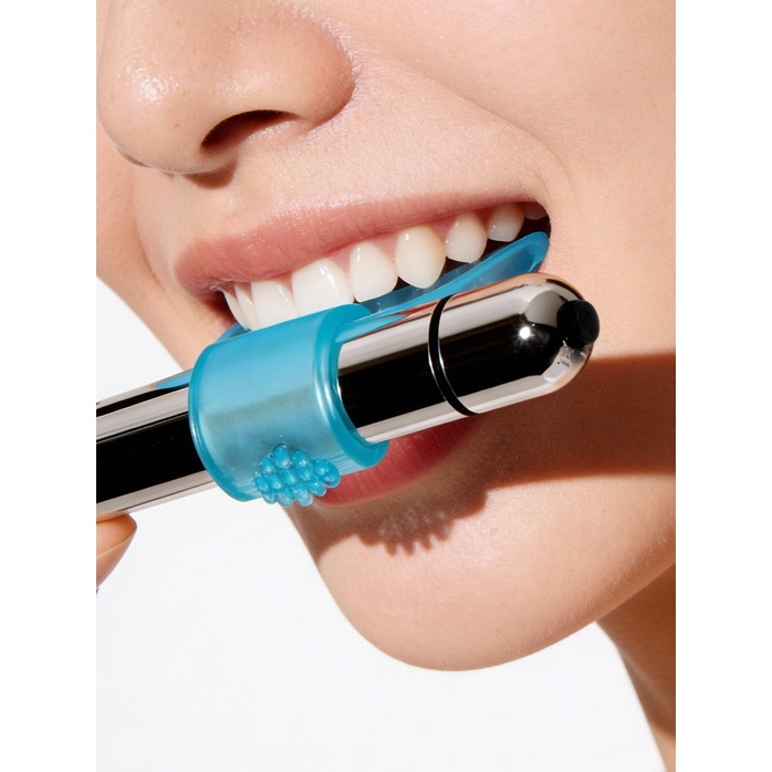 Голубая капа с вибропулей для оральных ласк - EROWOMAN-EROMAN. Фотография 5.