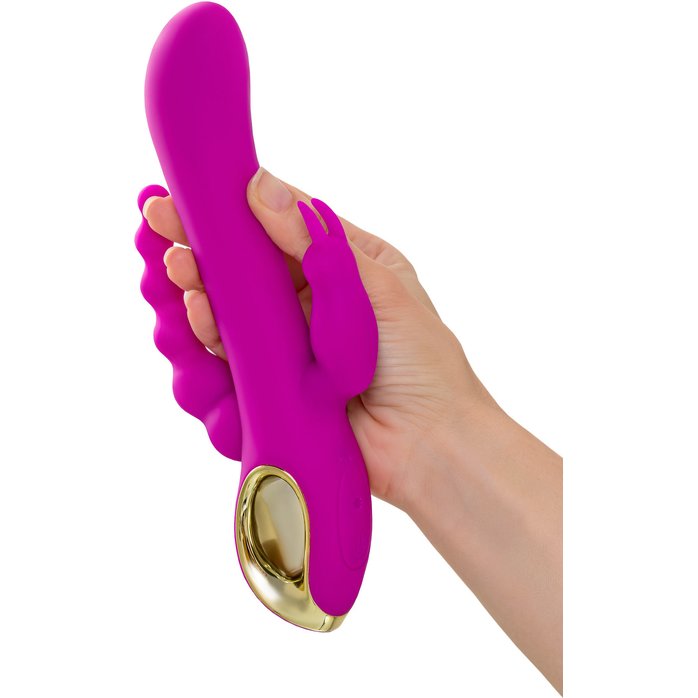 Лиловый тройной вибратор Trinny - 21,5 см. Фотография 8.