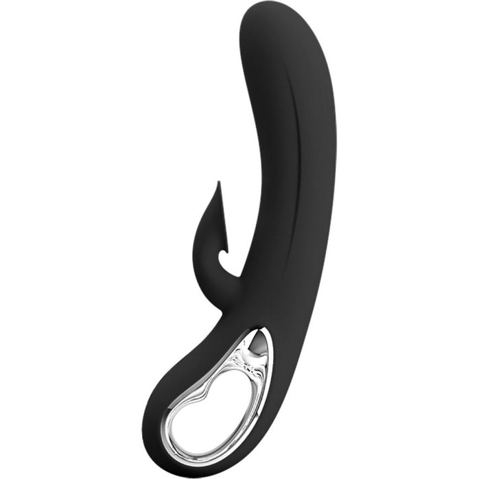 Черный вибратор-кролик Romance Massage - 24 см - Pretty Love. Фотография 3.