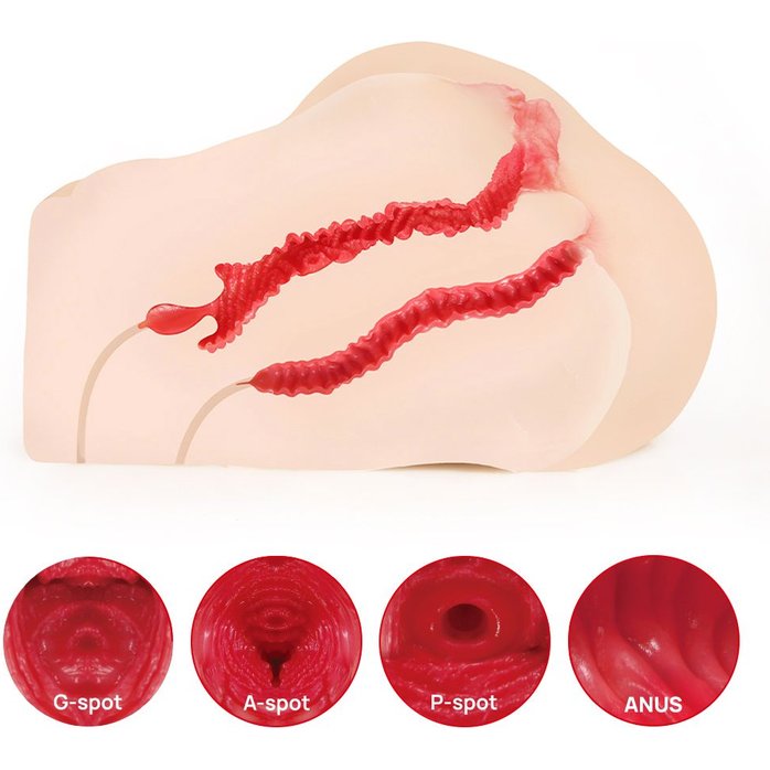 Мастурбатор-полуторс с двойным слоем материала Jenny Onahole Real Vagina. Фотография 8.