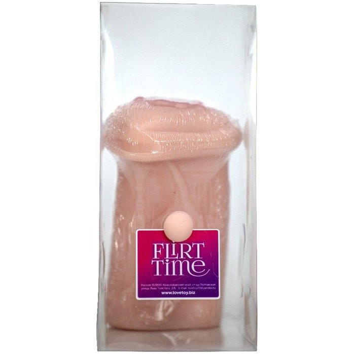 Телесный мастурбатор-вагина с фигурками на поверхности. Фотография 2.