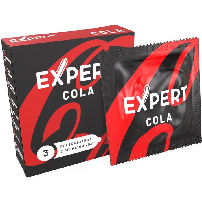 Презервативы с ароматом колы Expert Cola - 3 шт