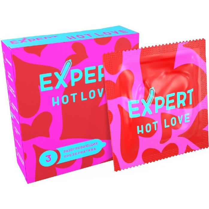 Презервативы с разогревающим эффектом Expert Hot Love - 3 шт