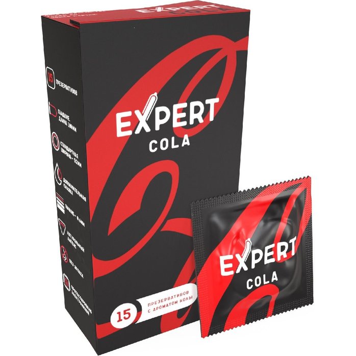Презервативы с ароматом колы Expert Cola - 15 шт