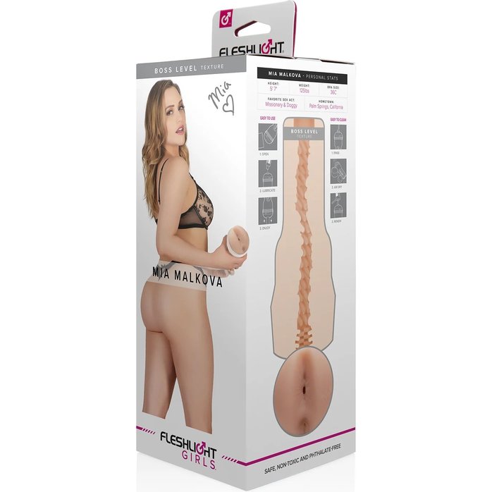 Телесный мастурбатор-анус Fleshlight Girls - Mia Malkova. Фотография 2.