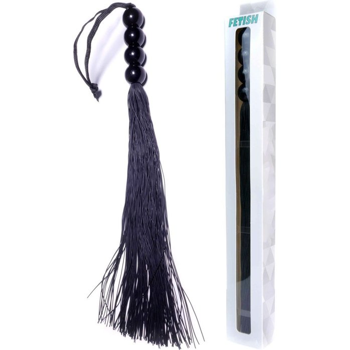 Черная силиконовая плеть - 37 см. Фотография 2.