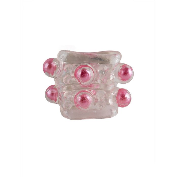 Прозрачная насадка на пенис с цветными шариками - EROWOMAN-EROMAN. Фотография 7.