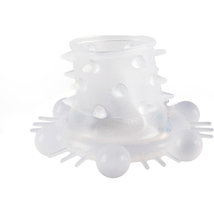 Стимулирующая насадка на пенис с несколькими видами рельефа - SEX EXPERT. Фотография 4.