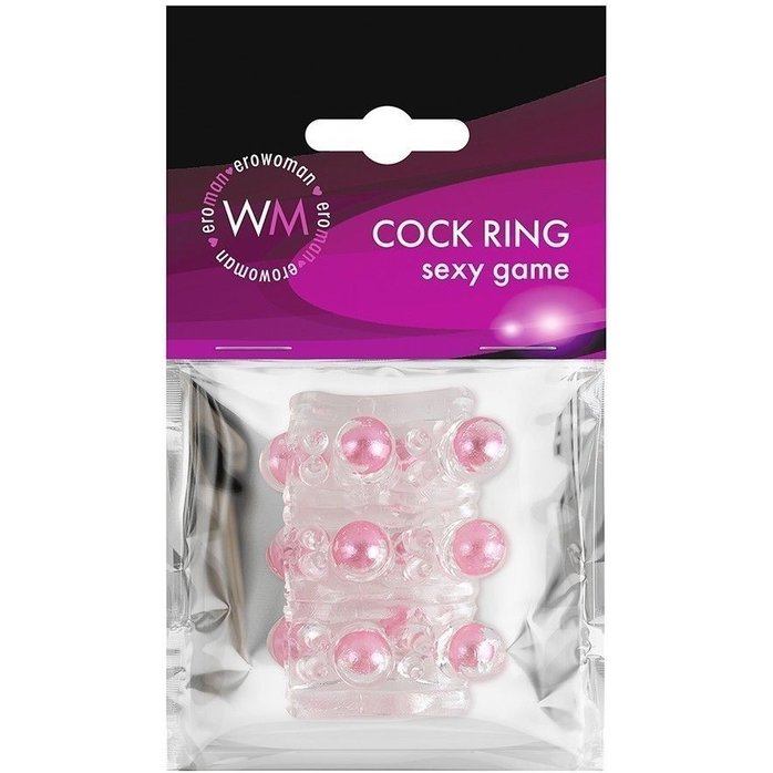 Прозрачная сквозная насадка на пенис с цветными шариками - EROWOMAN-EROMAN. Фотография 2.