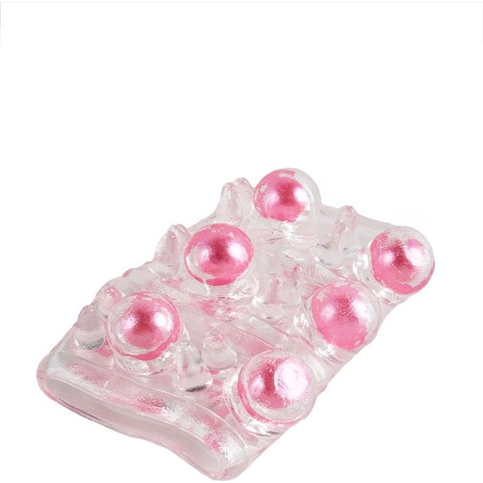 Прозрачная сквозная насадка на пенис с цветными шариками - EROWOMAN-EROMAN. Фотография 9.