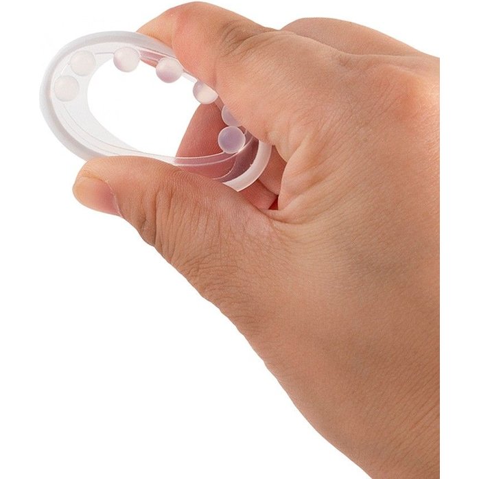 Эрекционное кольцо с мягкой стимулирующей насадкой - SEX EXPERT. Фотография 8.