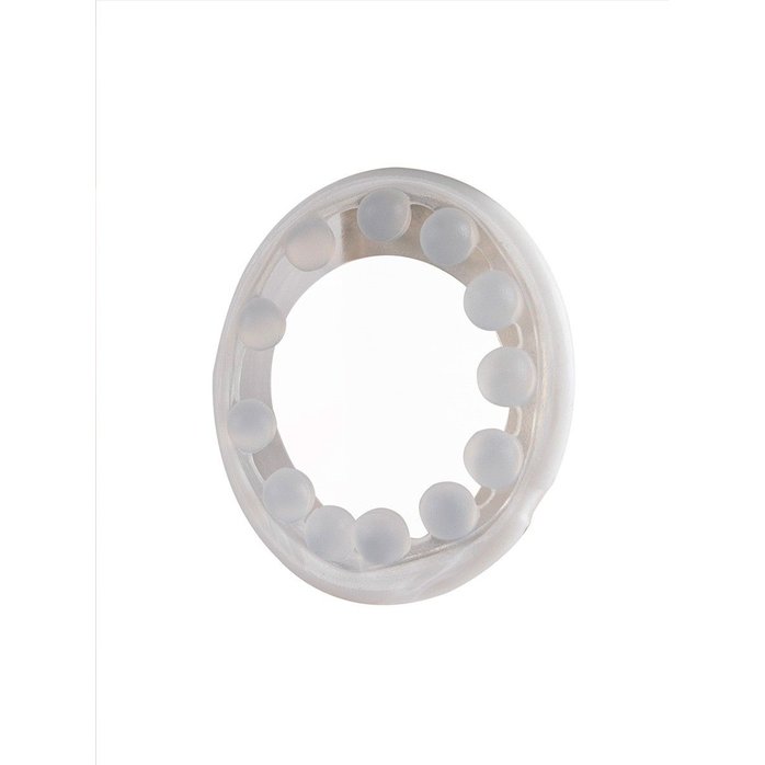 Эрекционное кольцо со стимулирующими шариками на поверхности - SEX EXPERT. Фотография 5.