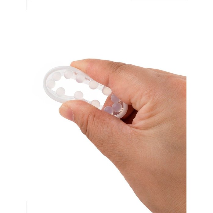 Эрекционное кольцо со стимулирующими шариками на поверхности - SEX EXPERT. Фотография 9.