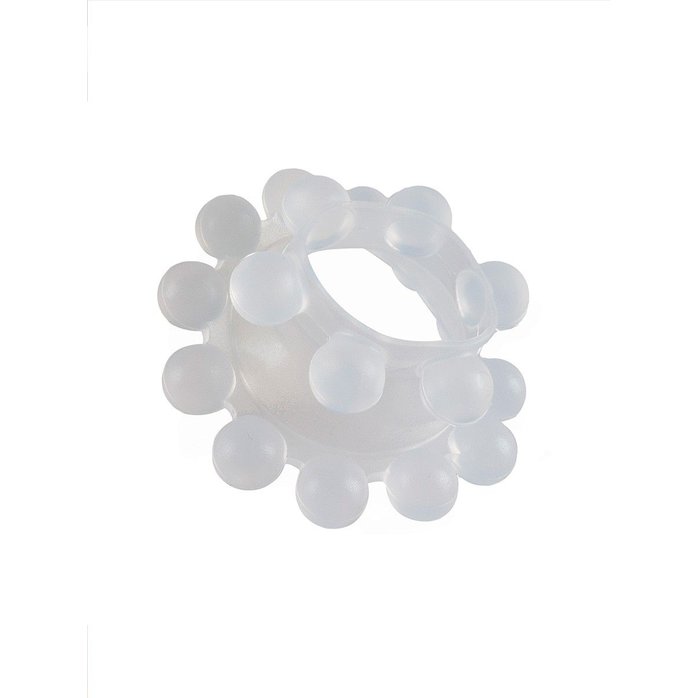 Эластичное эрекционное кольцо с двумя рядами шариков - SEX EXPERT. Фотография 4.