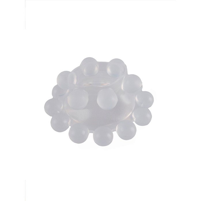 Эластичное эрекционное кольцо с двумя рядами шариков - SEX EXPERT. Фотография 7.