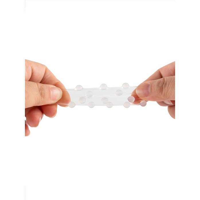 Эластичное эрекционное кольцо с двумя рядами шариков - SEX EXPERT. Фотография 9.