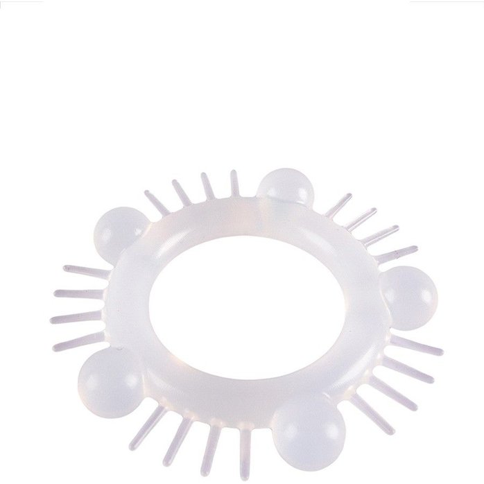 Эластичное эрекционное кольцо с шишечками и шипами - SEX EXPERT. Фотография 4.