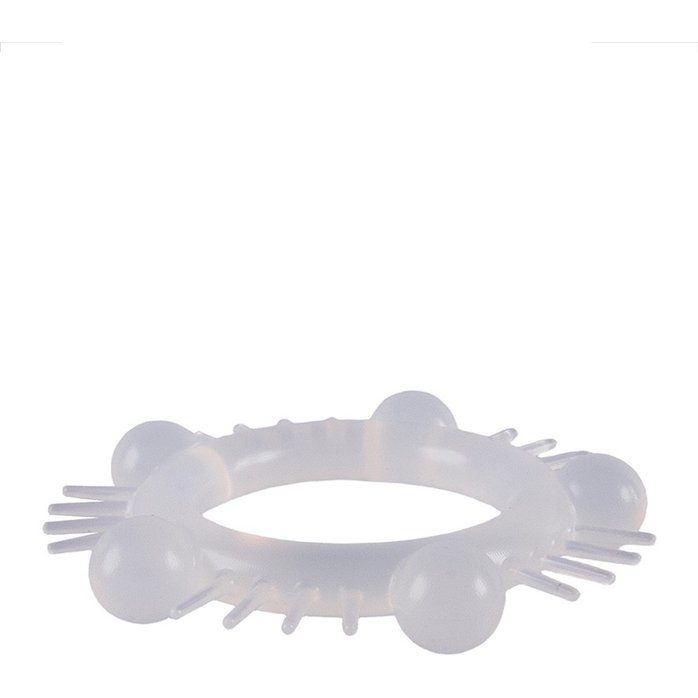 Эластичное эрекционное кольцо с шишечками и шипами - SEX EXPERT. Фотография 6.