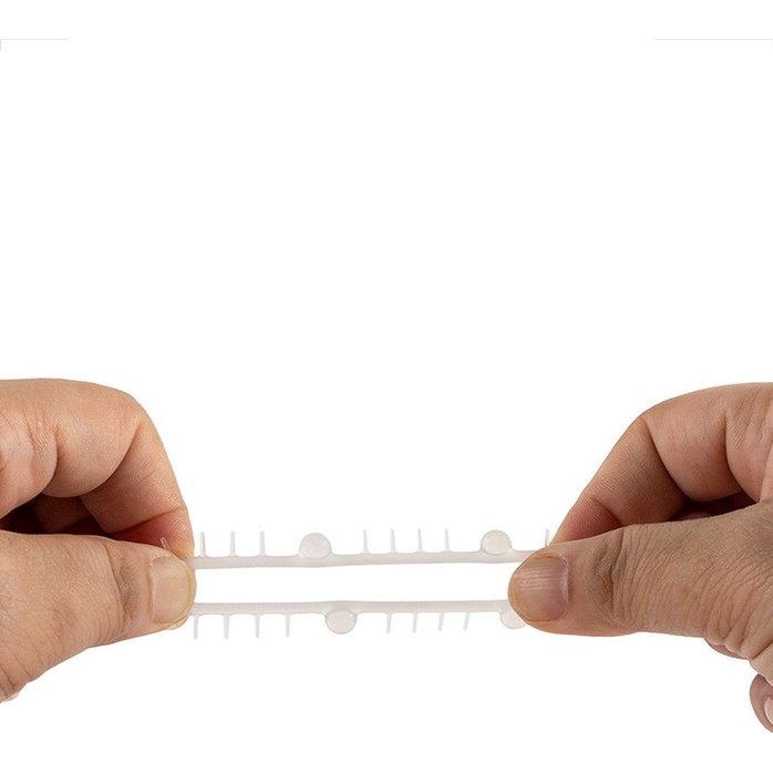 Эластичное эрекционное кольцо с шишечками и шипами - SEX EXPERT. Фотография 7.