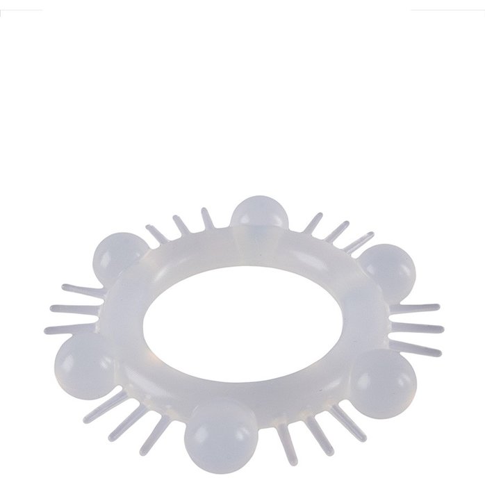 Эластичное эрекционное кольцо с шипиками и шариками - SEX EXPERT. Фотография 5.