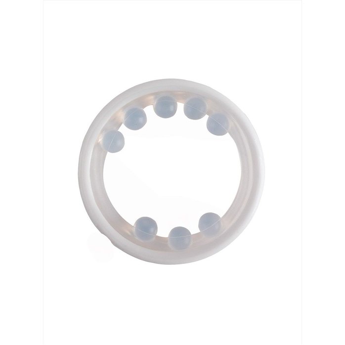 Эрекционное кольцо со стимулирующими шариками сверху и снизу - SEX EXPERT. Фотография 3.