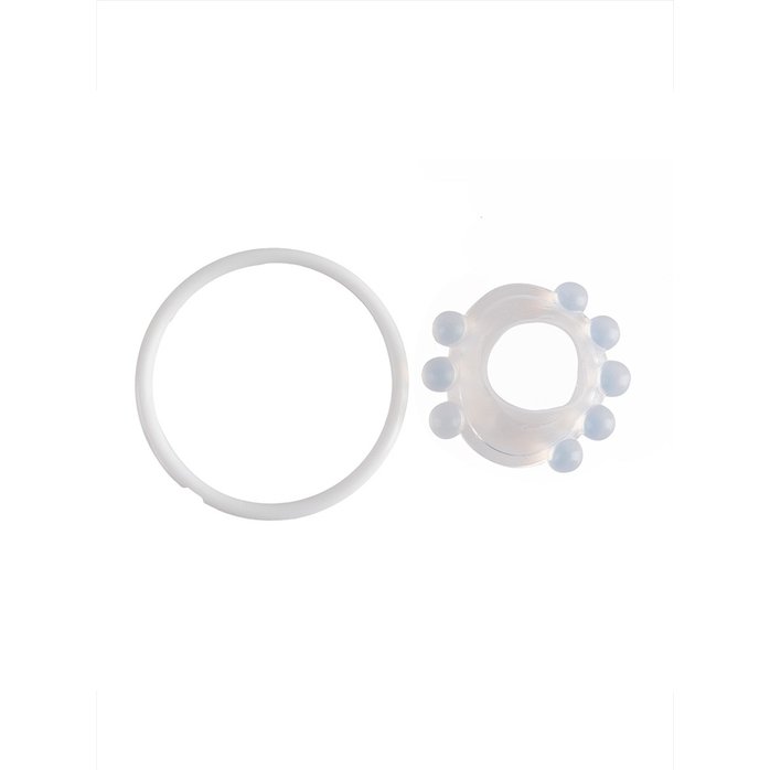 Эрекционное кольцо со стимулирующими шариками сверху и снизу - SEX EXPERT. Фотография 7.