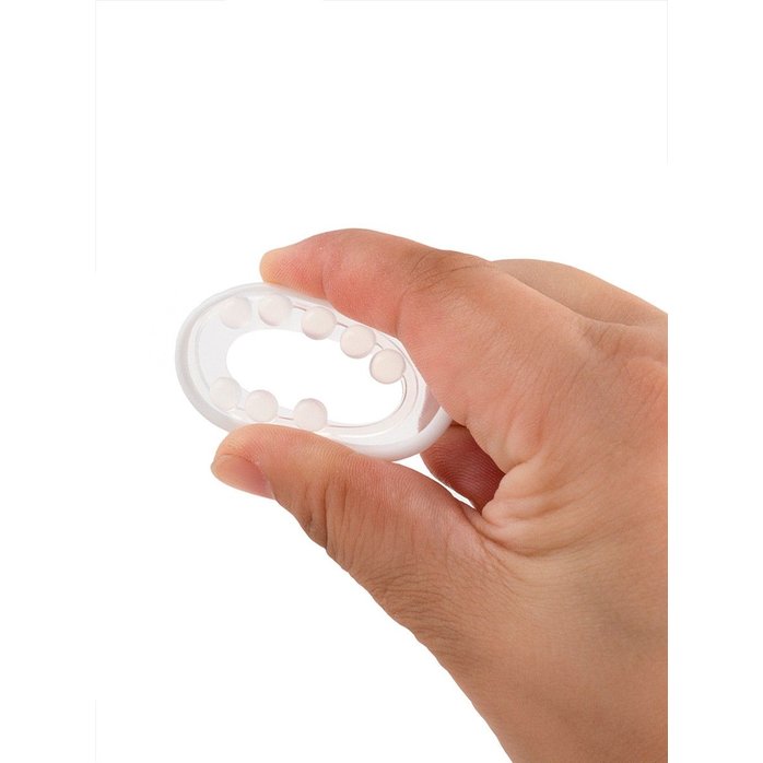 Эрекционное кольцо со стимулирующими шариками сверху и снизу - SEX EXPERT. Фотография 9.