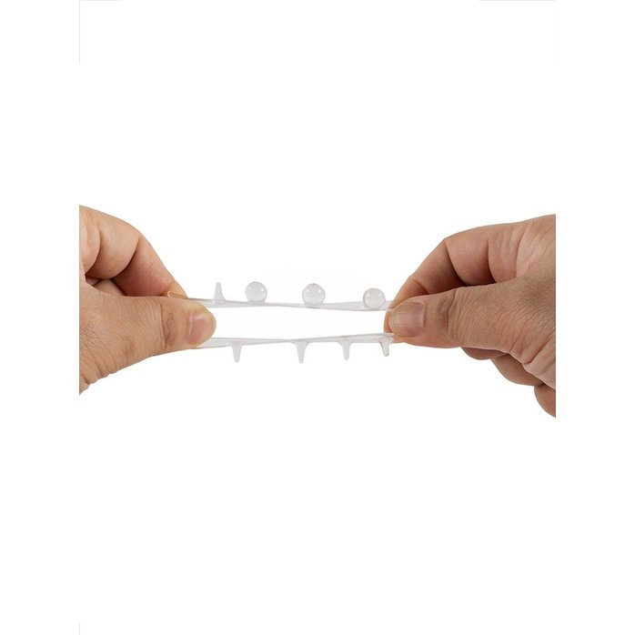 Эластичное эрекционное кольцо с шариками и лучами - SEX EXPERT. Фотография 7.