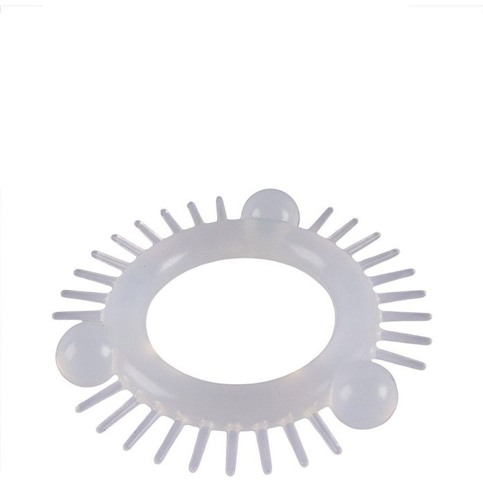 Эластичное эрекционное кольцо с 3 шариками и шипами - SEX EXPERT. Фотография 4.