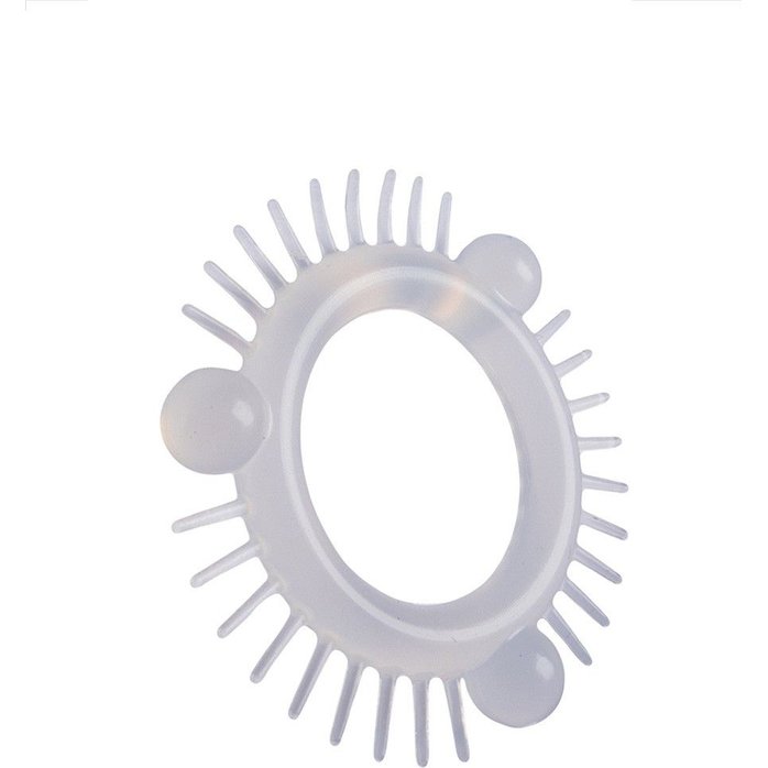 Эластичное эрекционное кольцо с 3 шариками и шипами - SEX EXPERT. Фотография 5.