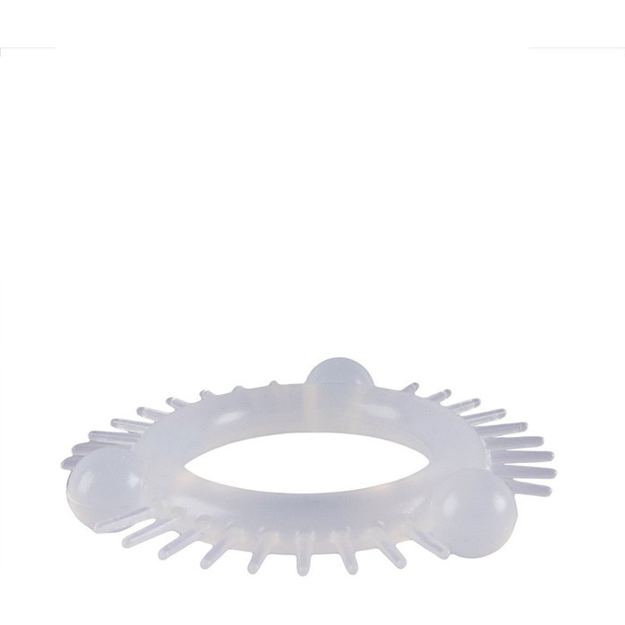 Эластичное эрекционное кольцо с 3 шариками и шипами - SEX EXPERT. Фотография 6.