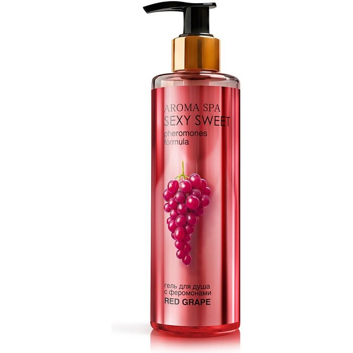 Гель для душа с феромонами и ароматом винограда Red Grape - 200 мл - Серия Sexy Sweet