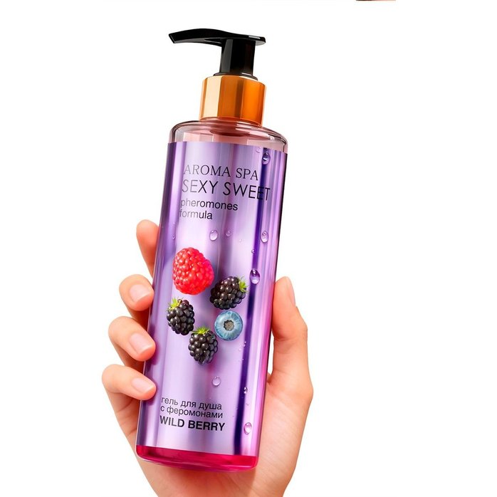 Гель для душа с феромонами и ароматом диких ягод Wild Berry - 200 мл - Серия Sexy Sweet. Фотография 2.
