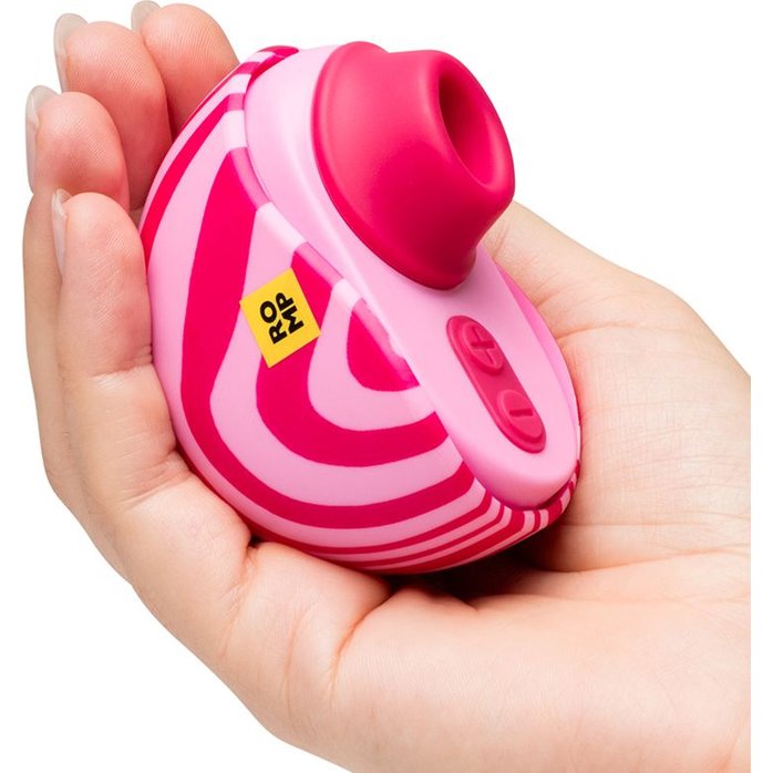 Розовый бесконтактный клиторальный стимулятор Romp Spin. Фотография 3.