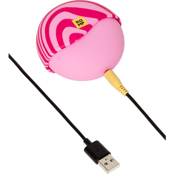 Розовый бесконтактный клиторальный стимулятор Romp Spin. Фотография 6.