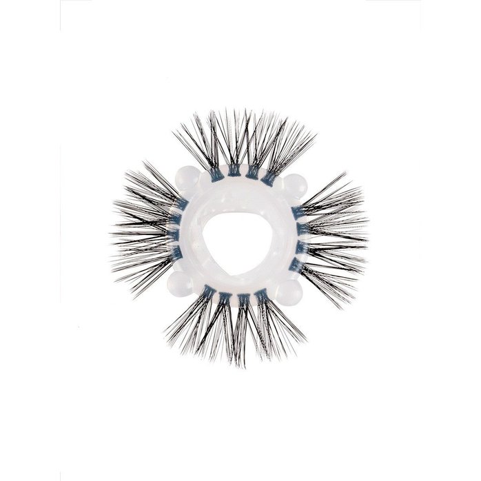 Эластичное эрекционное кольцо с черными «ресничками». Фотография 3.