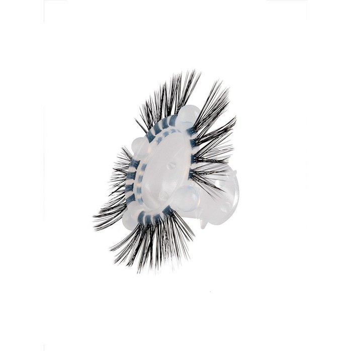 Эластичное эрекционное кольцо с черными «ресничками». Фотография 4.