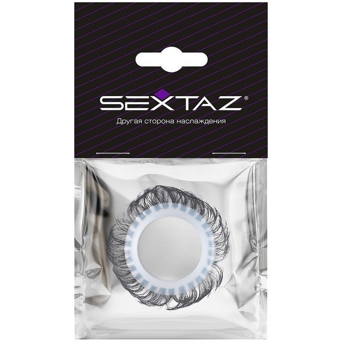 Эластичное эрекционное колечко с черными «ресничками». Фотография 2.