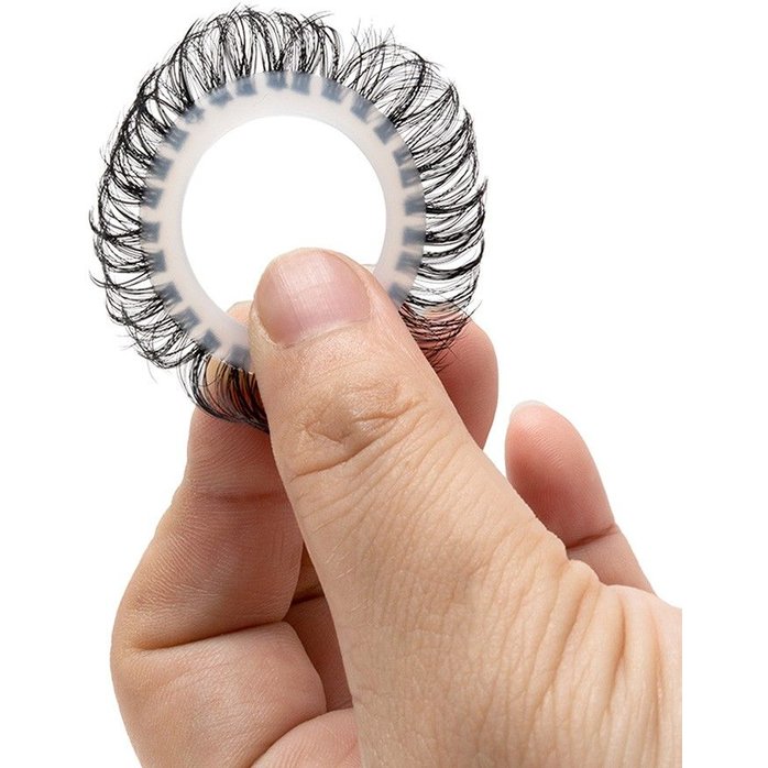 Эластичное эрекционное колечко с черными «ресничками». Фотография 7.