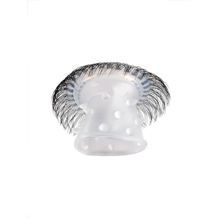 Эластичное эрекционное кольцо с длинными черными «ресничками». Фотография 7.